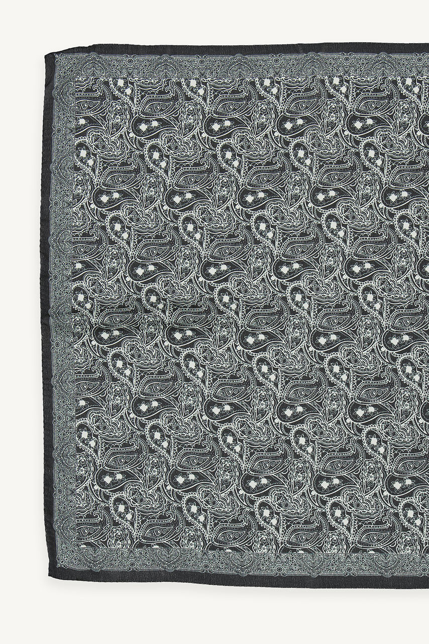 All Over Paisley Scarf, Black