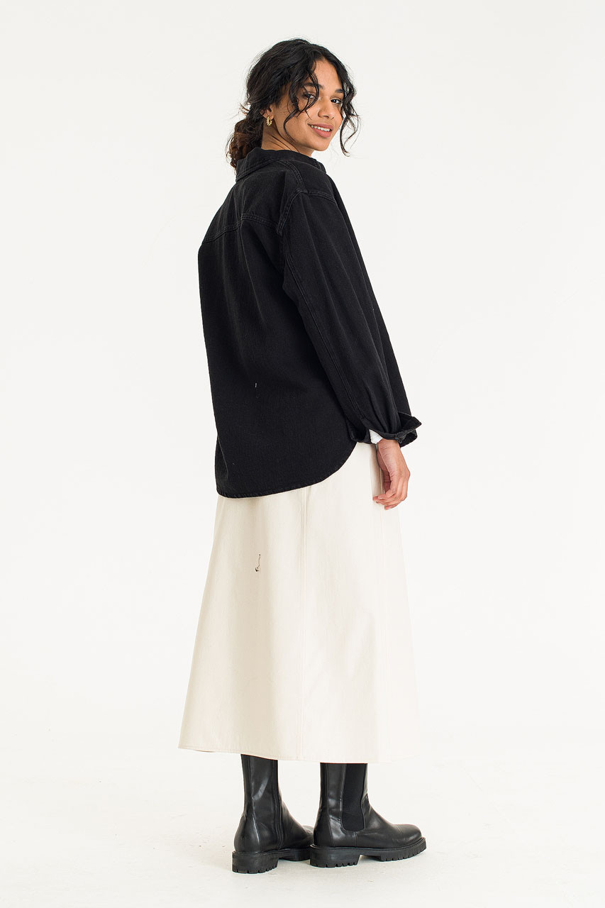 アパルトモン GENTLEWOMAN SHIRT ブラック Daily Denim Shirt, Black