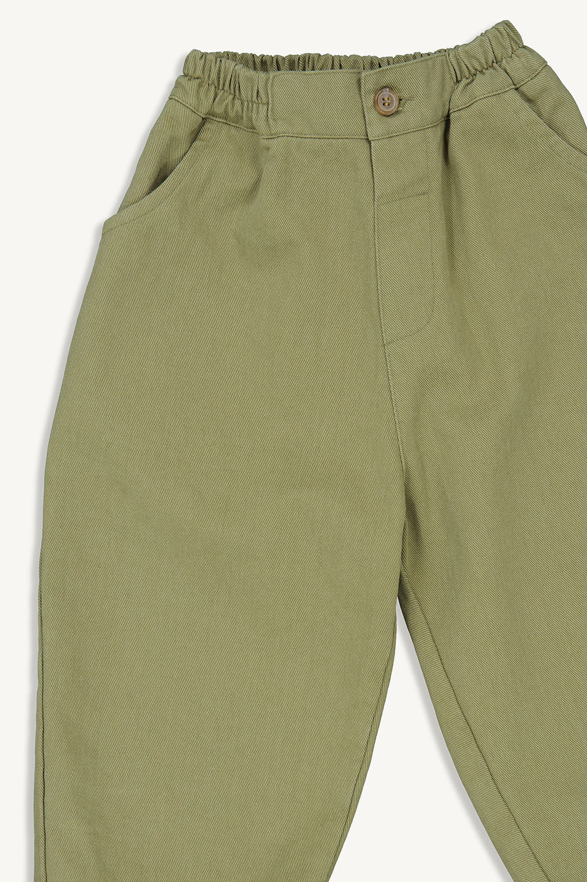 Mini Olive | Cotton Balloon Pants, Khaki