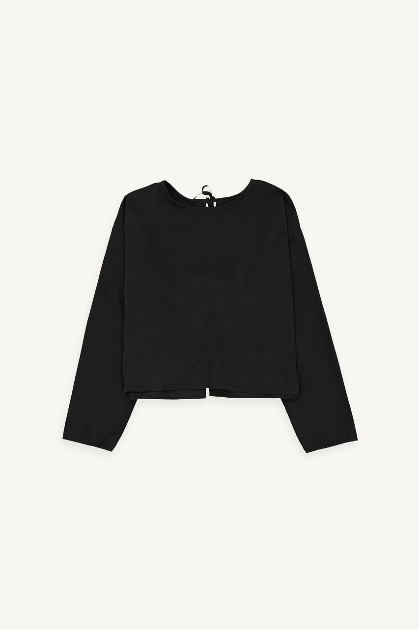Two Way Ribbon Blouse, Black