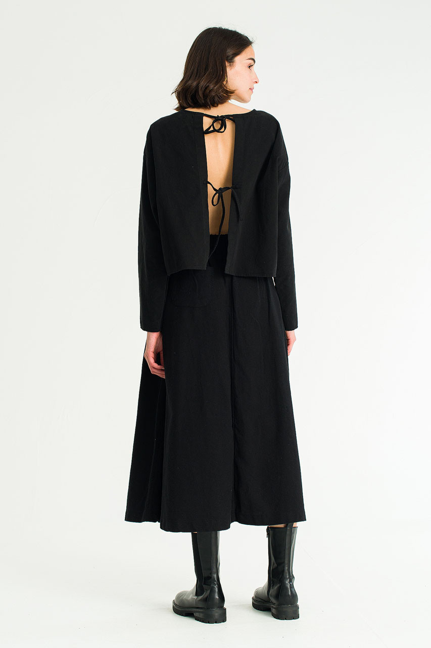 Two Way Ribbon Blouse, Black