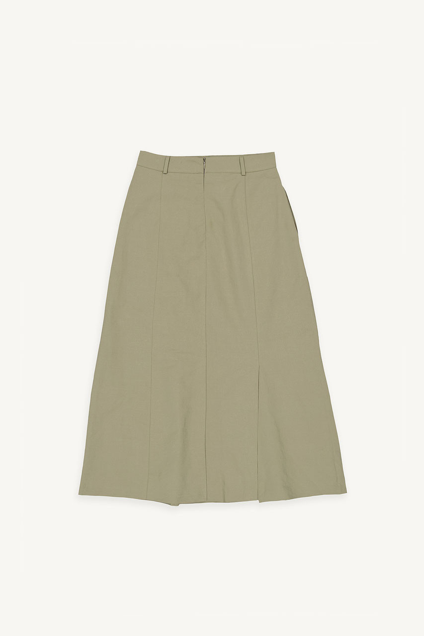 Yuha Linen Blend  Skirt, Khaki