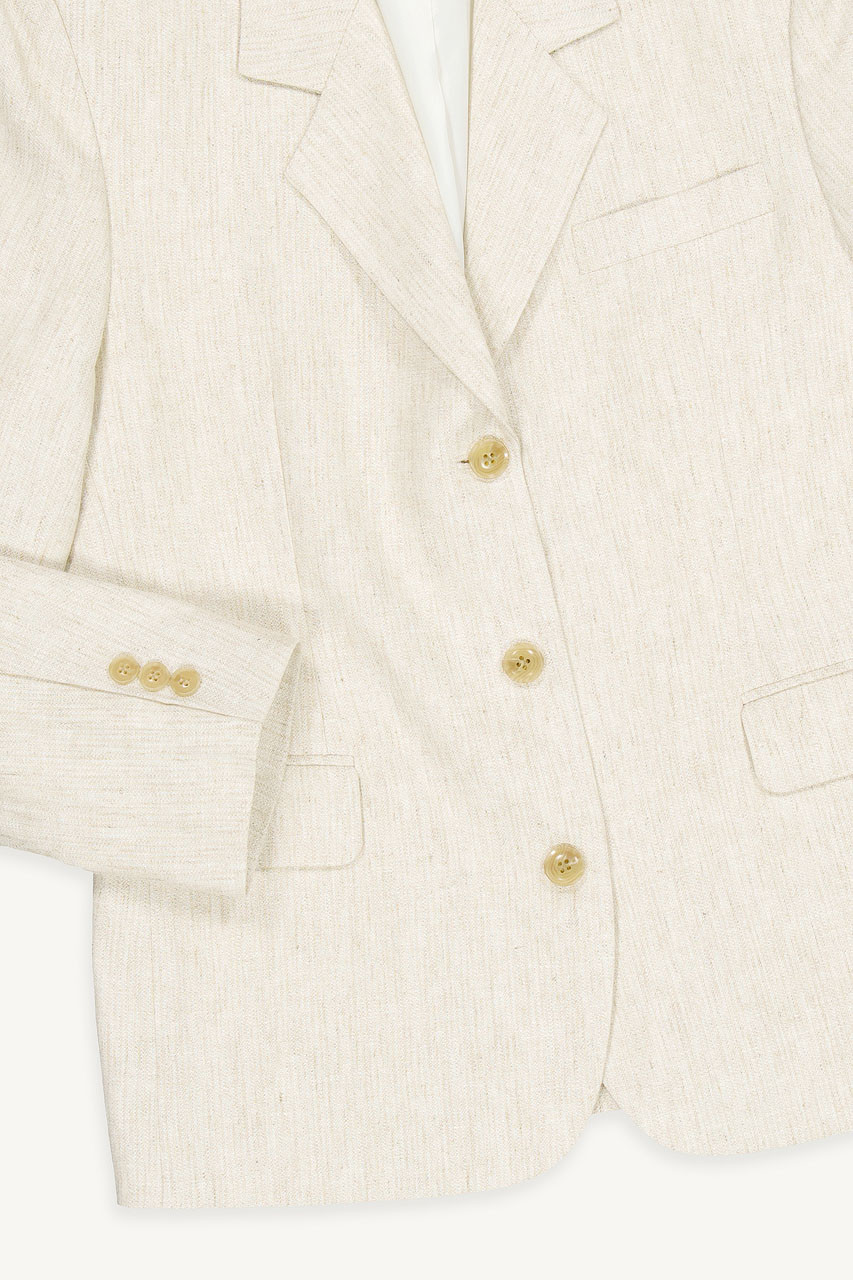 Noa Linen Jacket, Beige