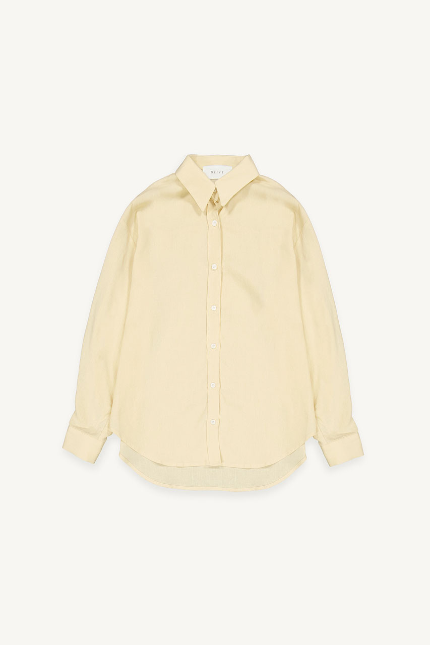 Kiko Linen Blend Shirt, Dust Yellow