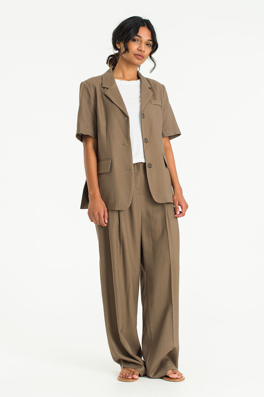 Miko Linen Slacks, Khaki