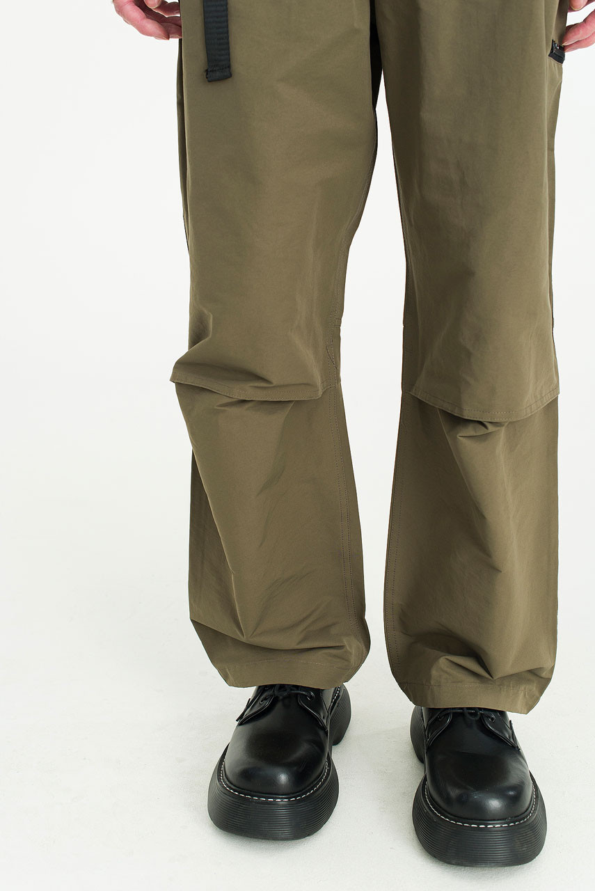 Menswear  Belted Utility Pants, Charcoal