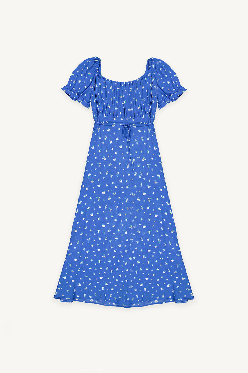 Yuna Flower Dress, Blue