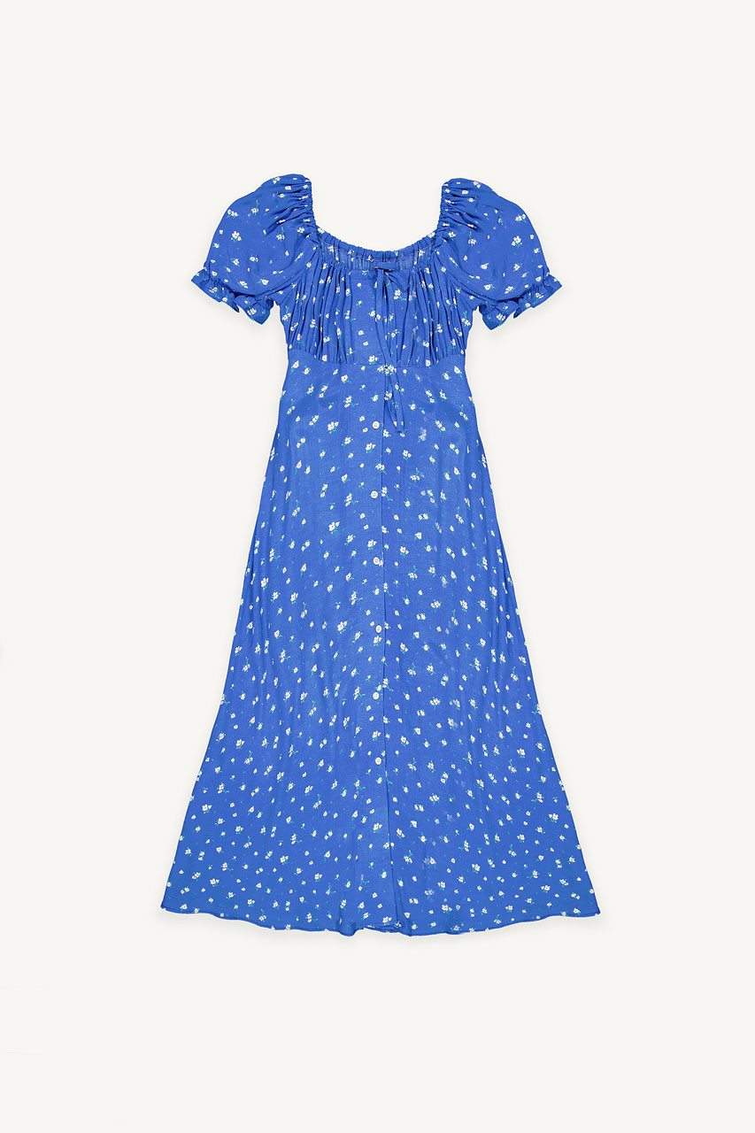 Yuna Flower Dress, Blue