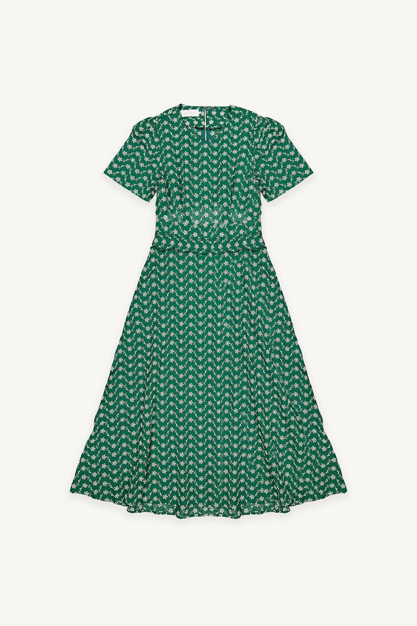 Alice Embroidery Dress, Green