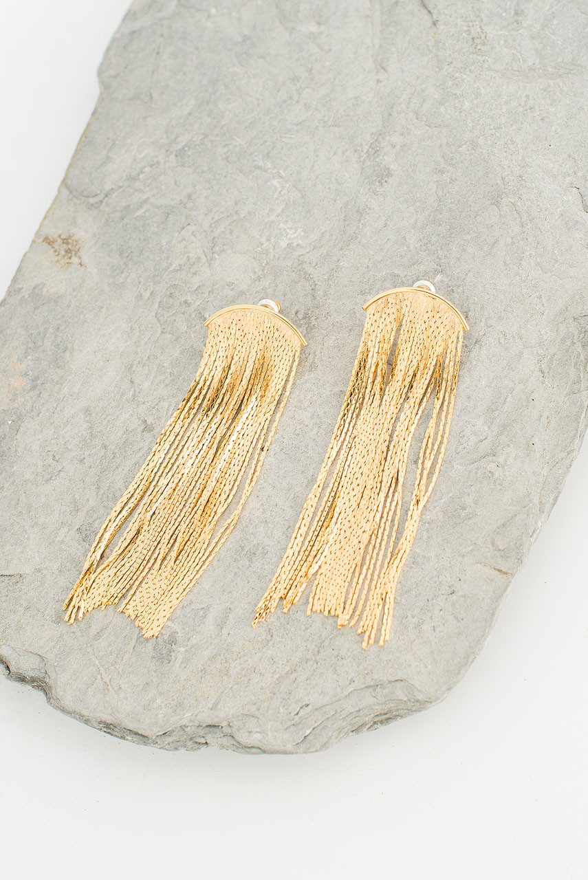 Cleo Waterfaull Earrings, Gold Plated