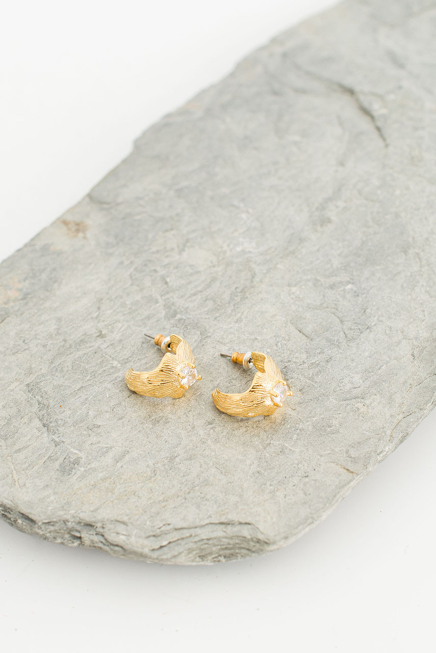 Sarah Hoop Earrings, Gold Plated