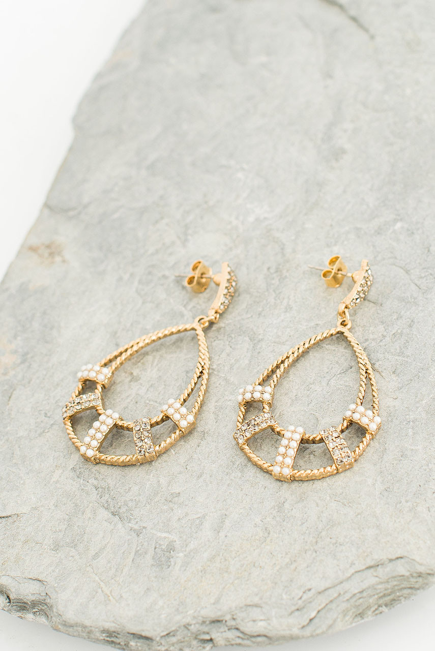 Olivia Earrings, Gold Plated