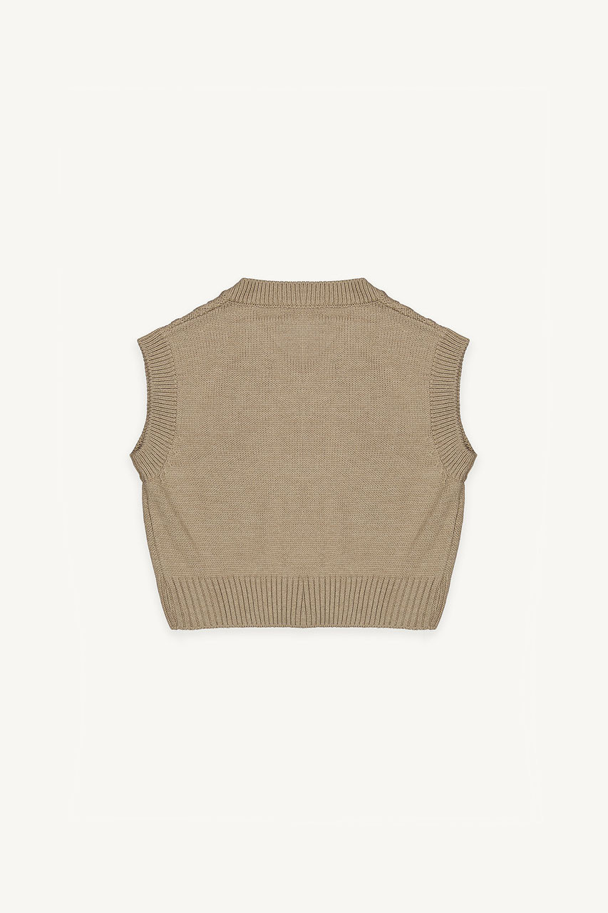 Lina Cable Vest, Mocha