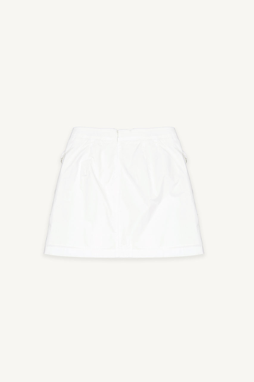 Ribbon Point Mini Skirt, Ivory