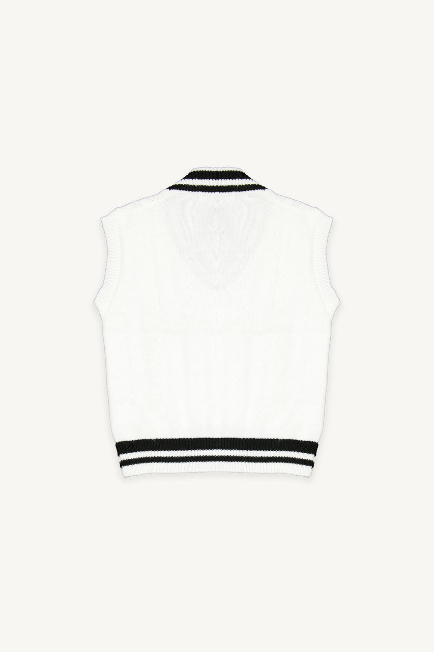 Kasa Contrast Vest, Ivory