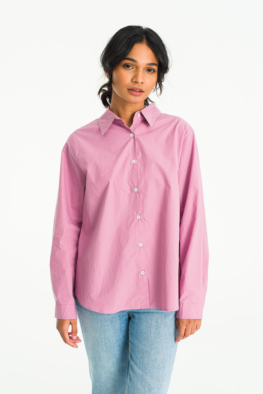 Hiro Cotton Shirt, Indi Pink