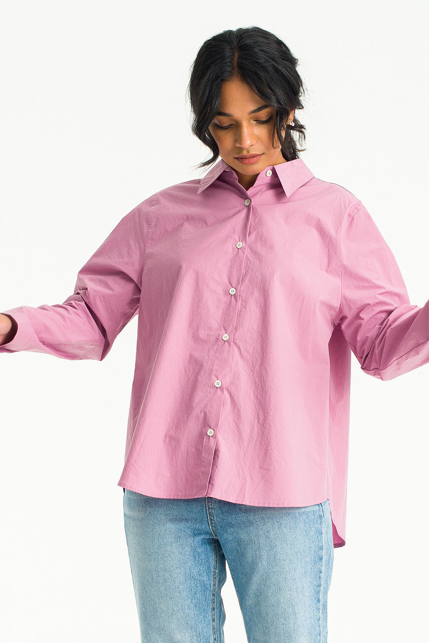 Hiro Cotton Shirt, Indi Pink