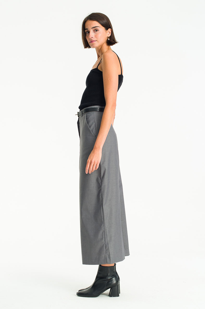Tailored Maxi Skirt, Charcoal