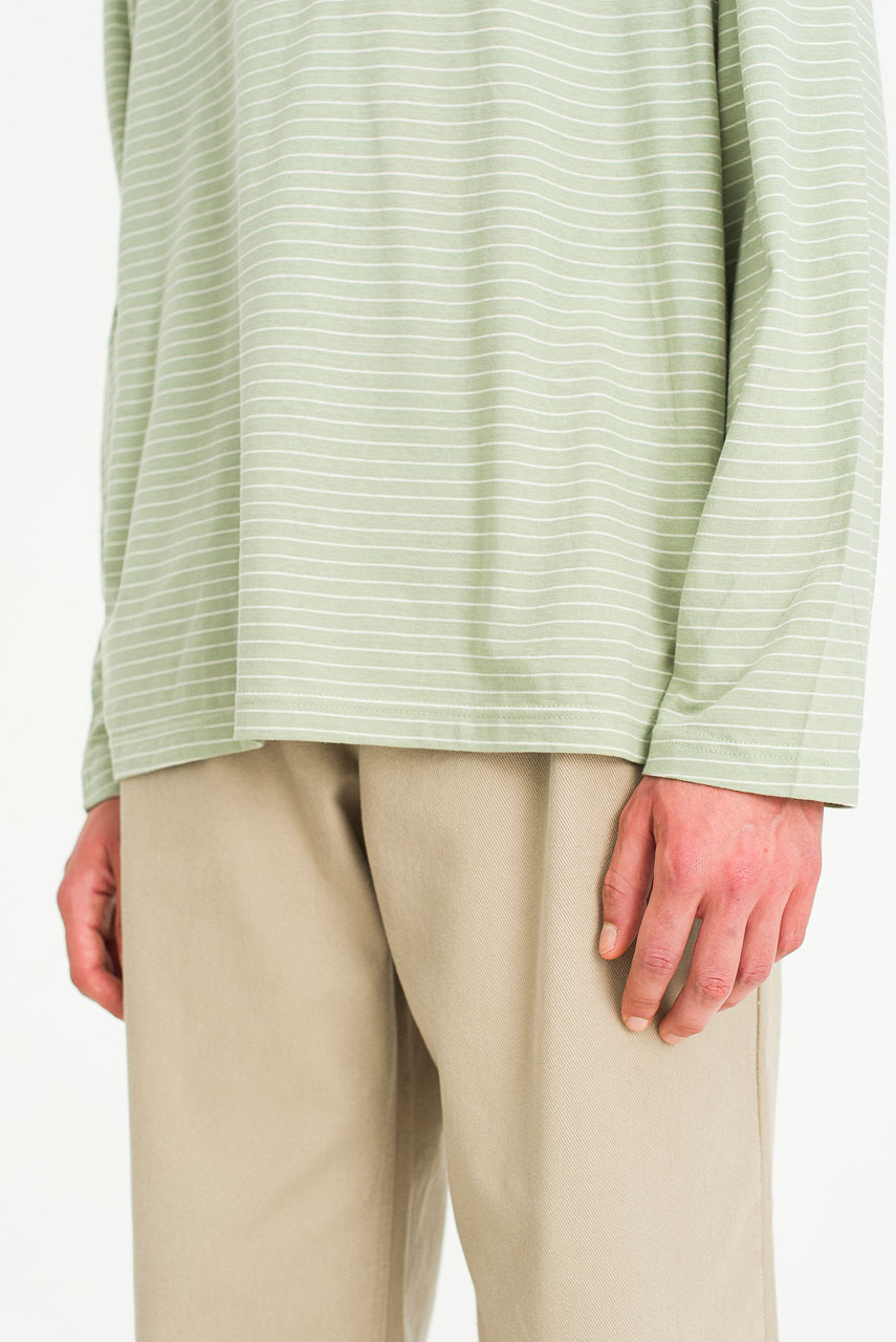 Menswear | Striped Long Sleeve Tee, Mint