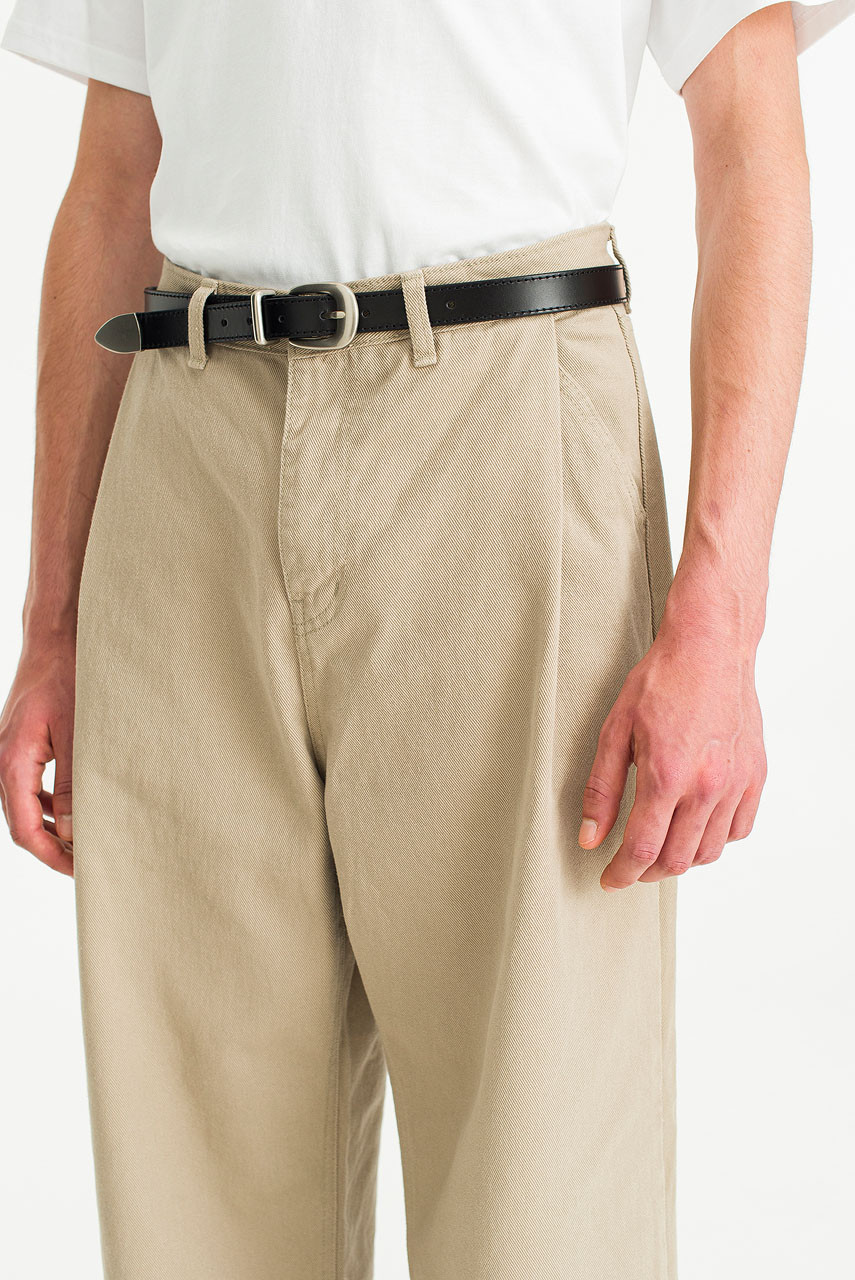 Menswear | Pintuck Twill Pants, Taupe