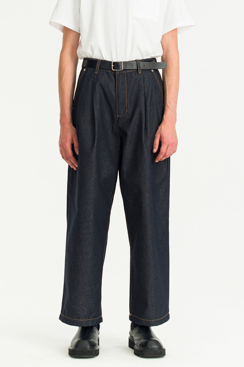 Menswear | Cord Pintuck Pants, Brown