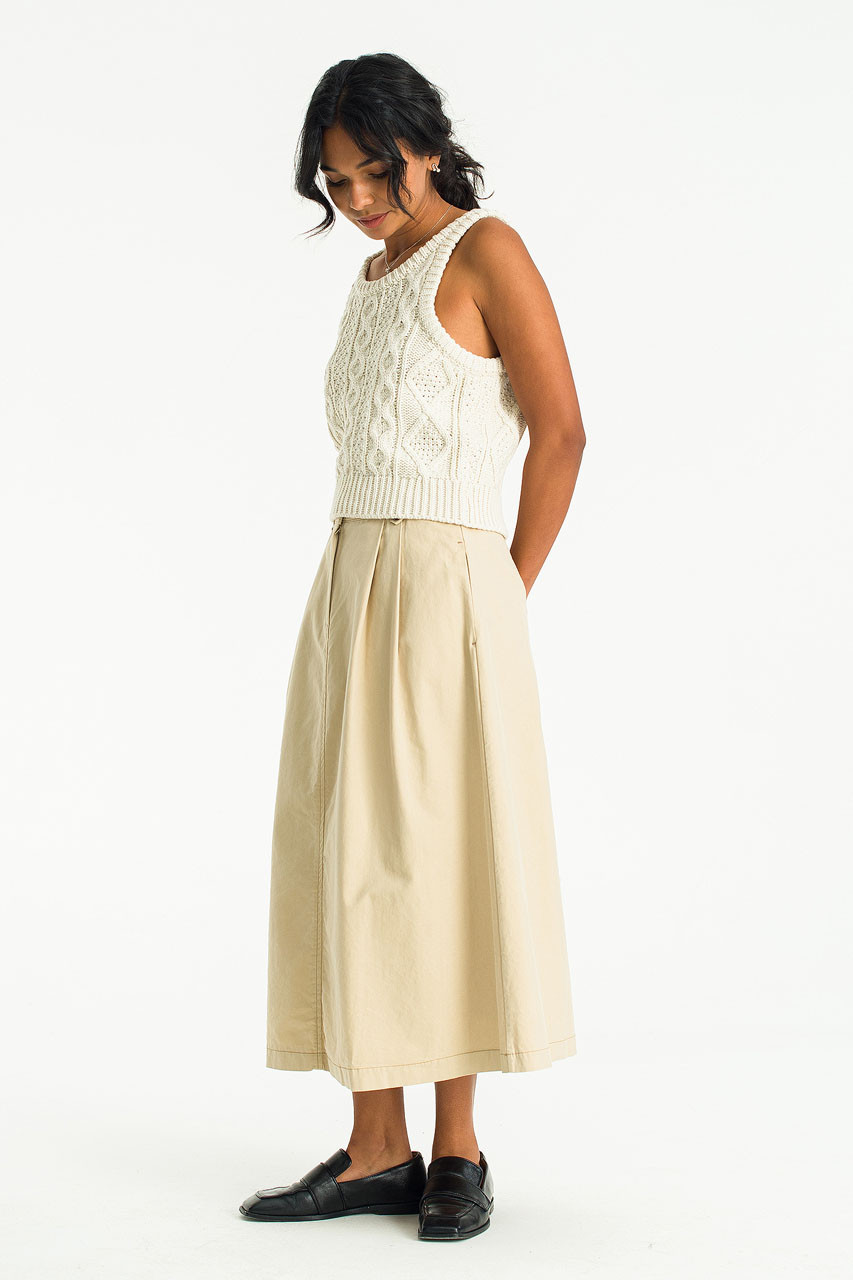 Casa Pintuck Skirt, Beige