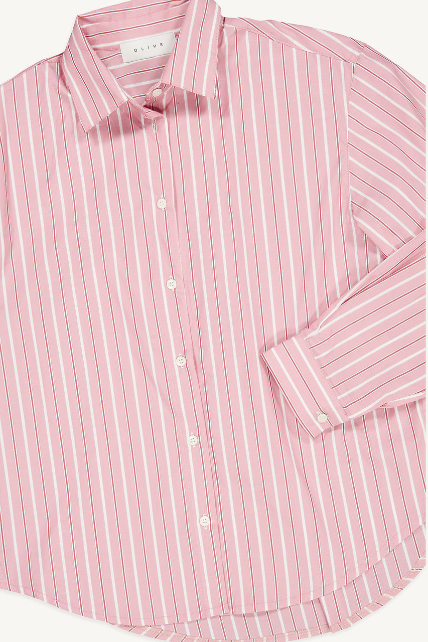 Selma Pin Stripe Shirt, Pink