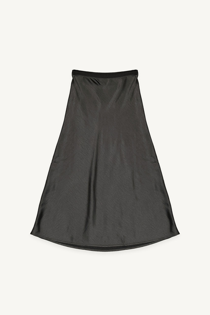 Satin Mermaid Skirt, Black