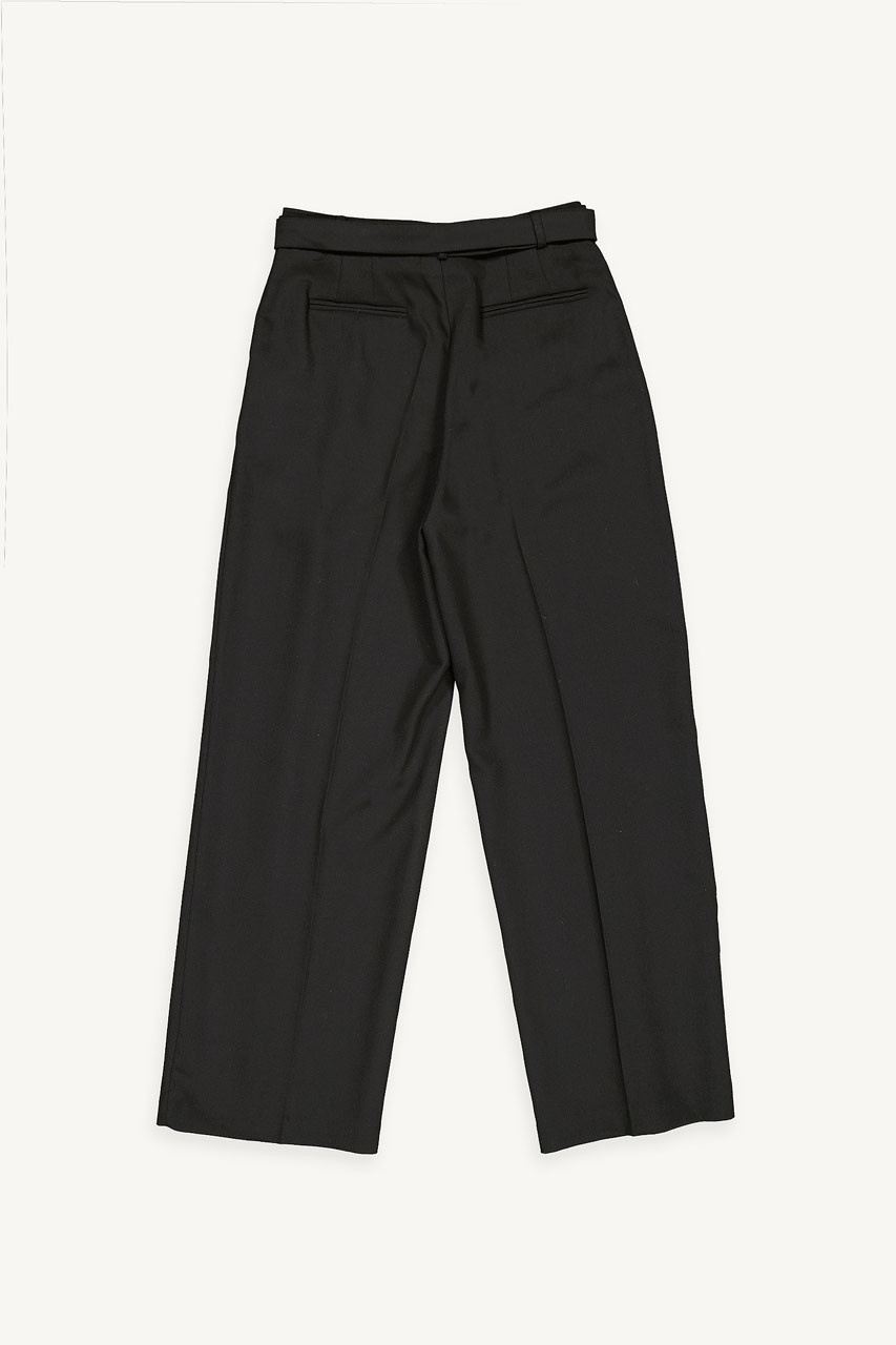 Mya Low Rise Slacks, Black