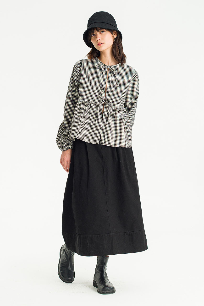 Takako Ribbon Blouse, Gingham
