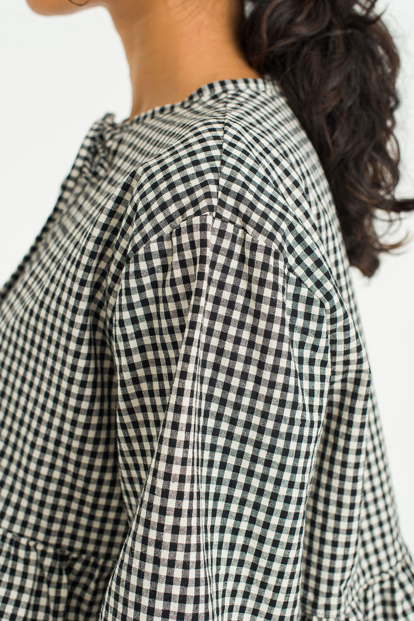 Takako Ribbon Blouse, Gingham