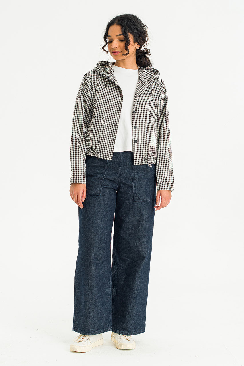 Maple Gingham Hood, Black