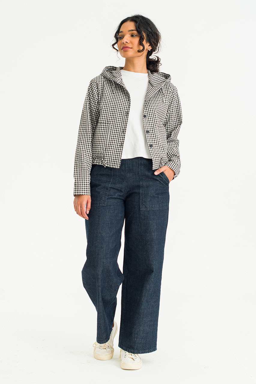 Maple Gingham Hood, Black