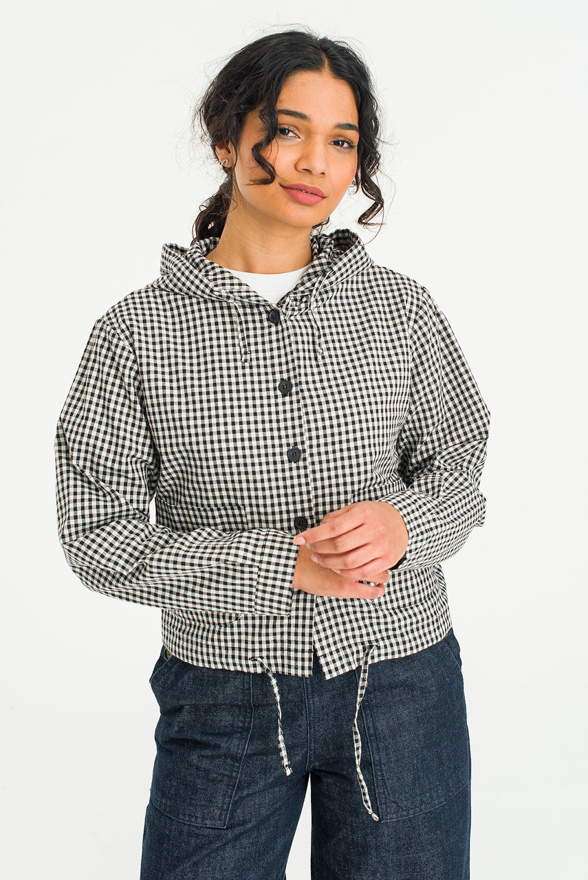 Maple Gingham Hood, Black