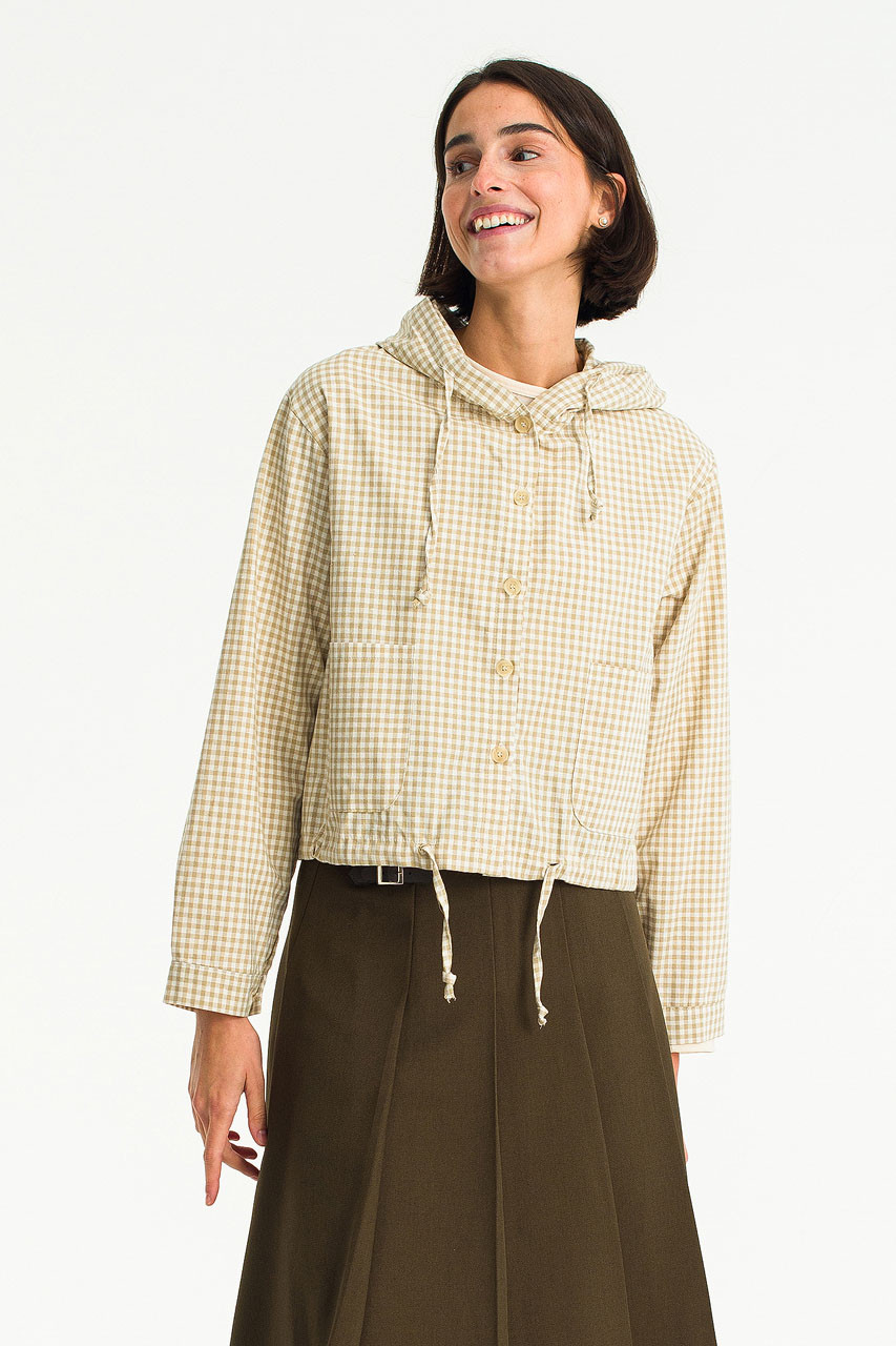 Maple Gingham Hood, Beige