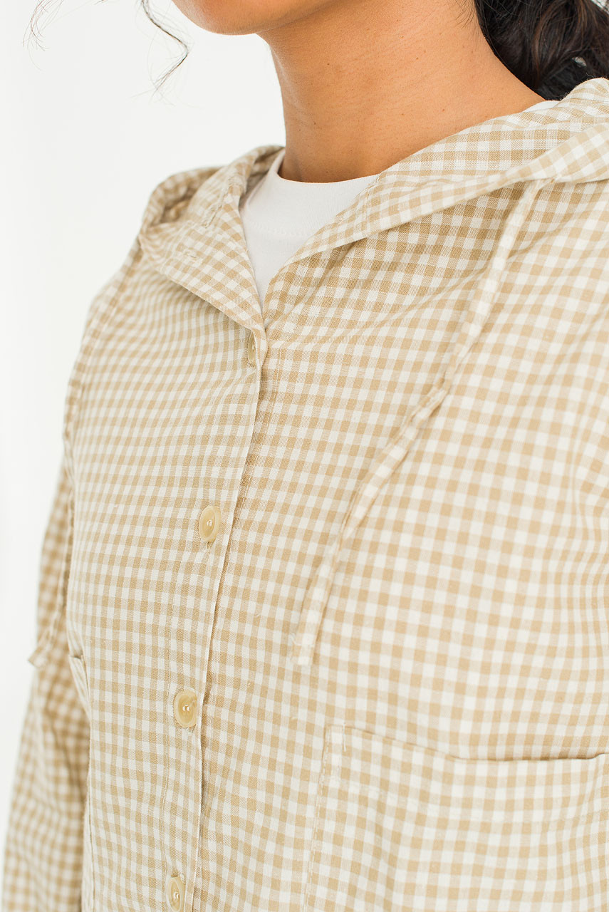 Maple Gingham Hood, Beige