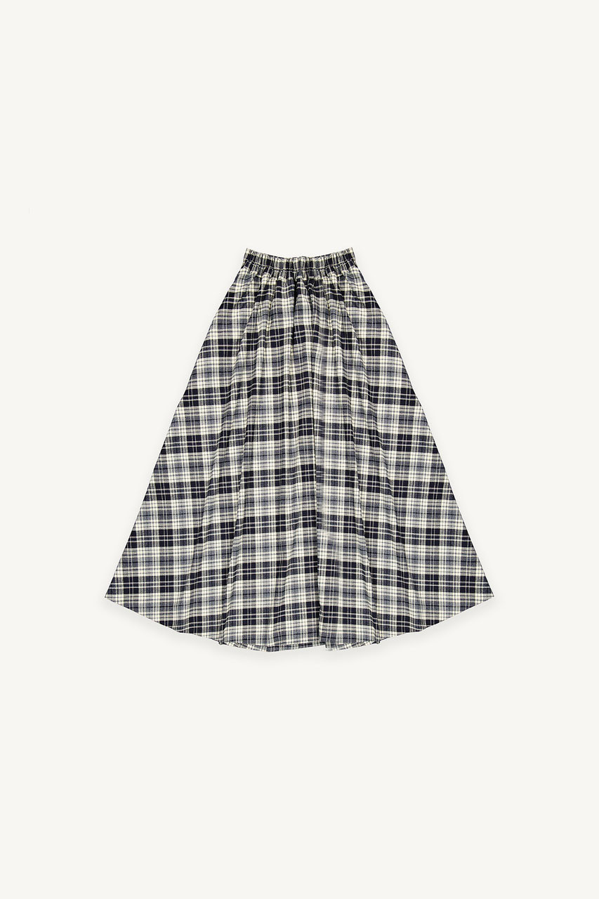 Molta Check Skirt, Navy