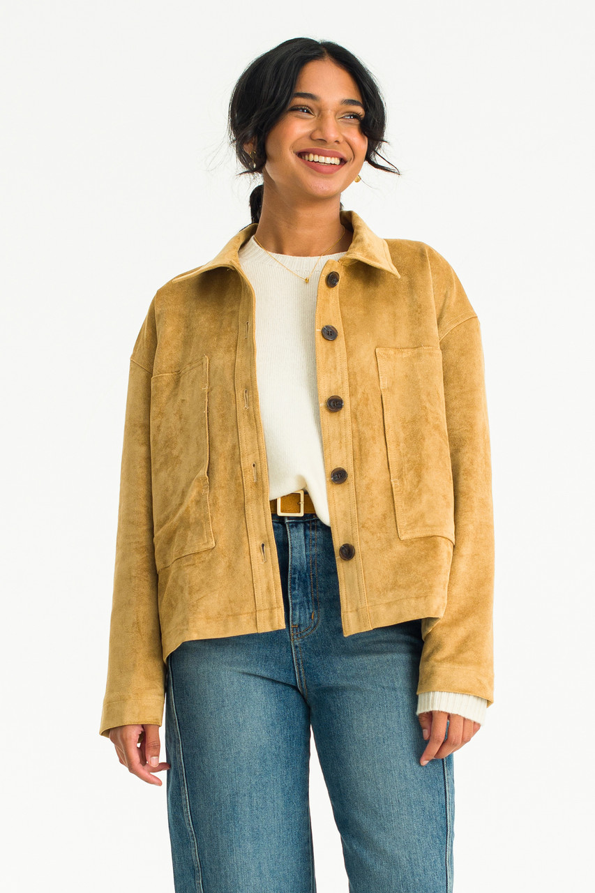 Mya Suede Blouson, Camel