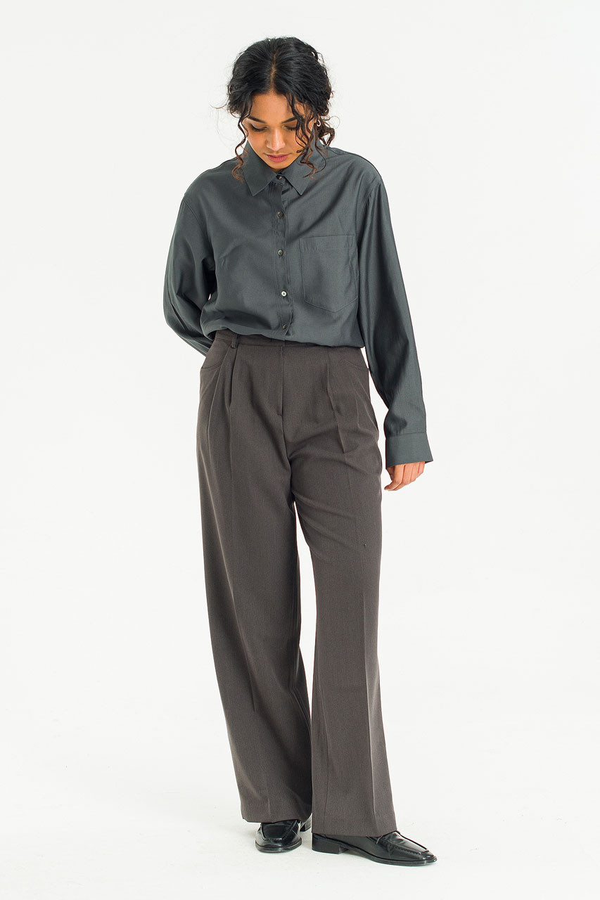 Low Rise Slacks, Charcoal