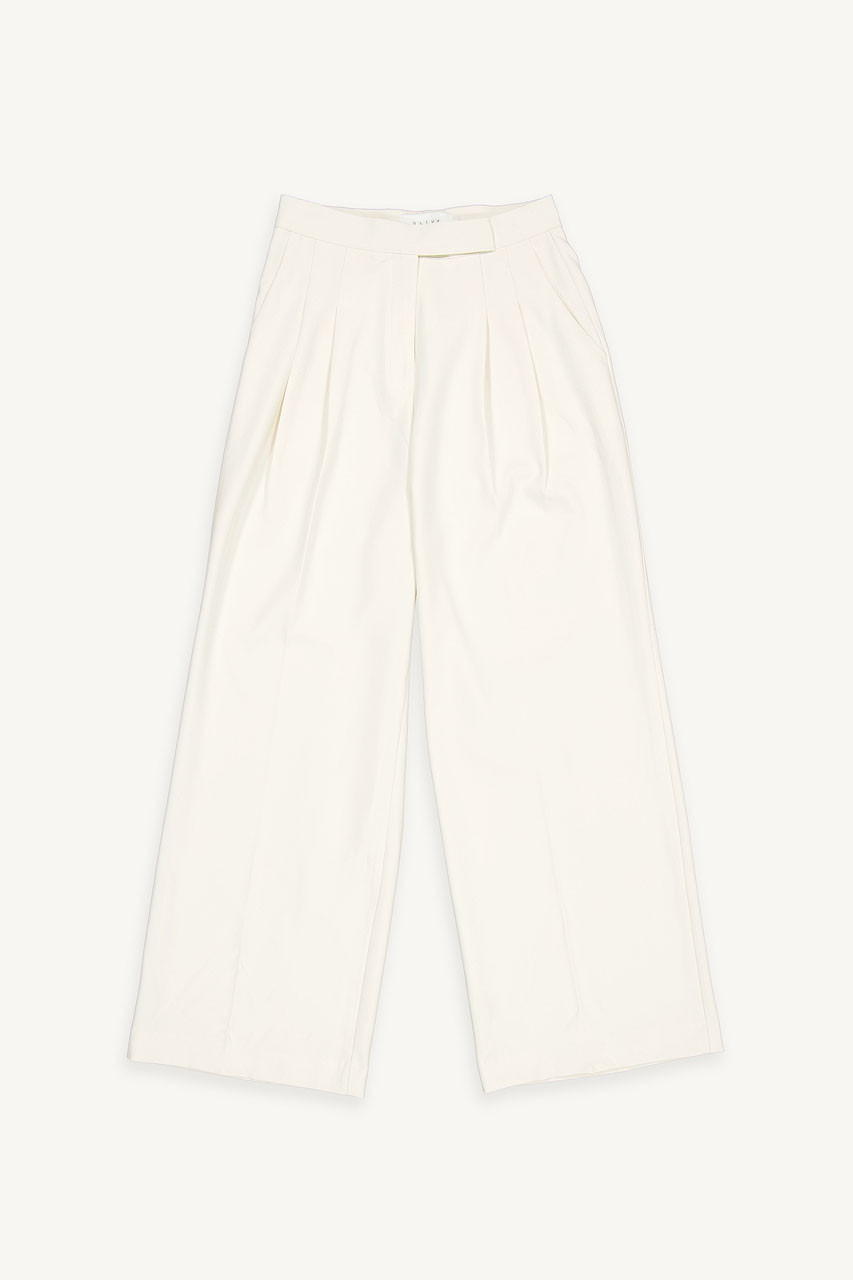 Two Tuck Slacks, Ivory