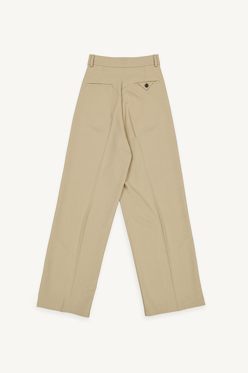Yui Tuck Slacks, Beige