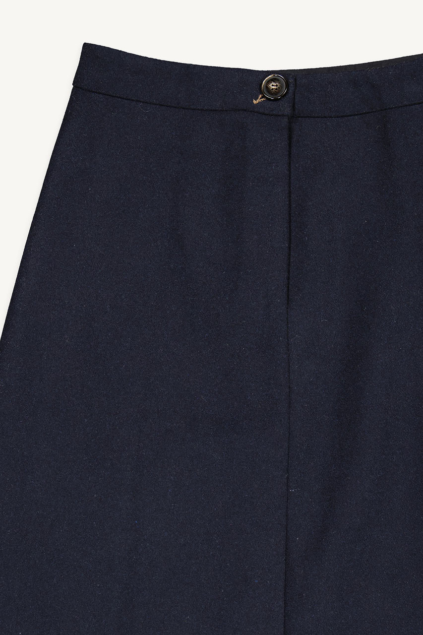 Dona Mid Length Skirt, Navy