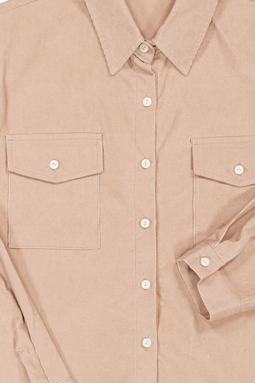 Twin Pocket Cotton Shirt, Pink