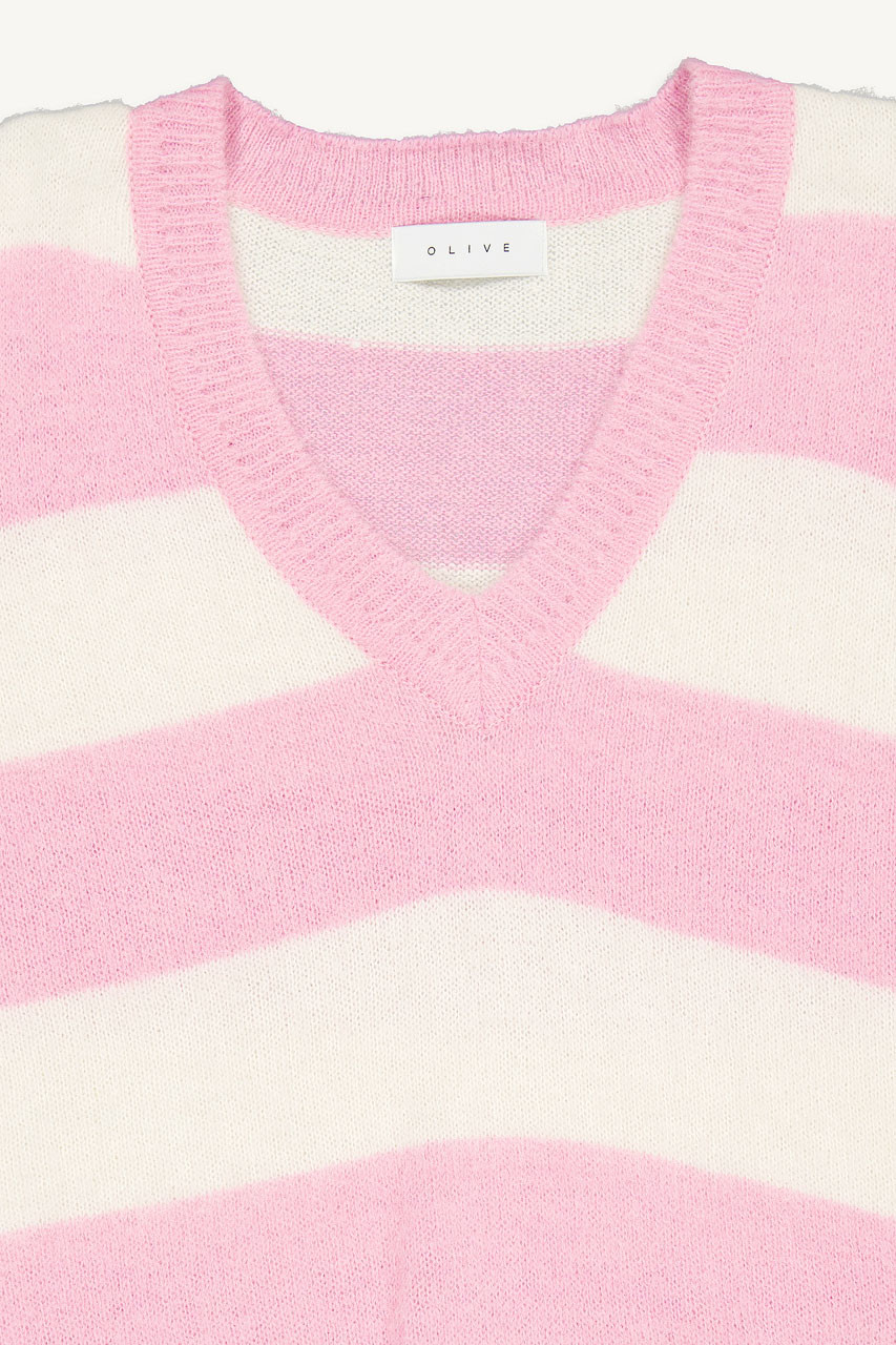 Josh Stripe Jumper, Pink