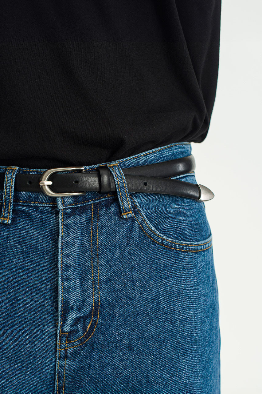 Menswear | Thin Western Belt, Black