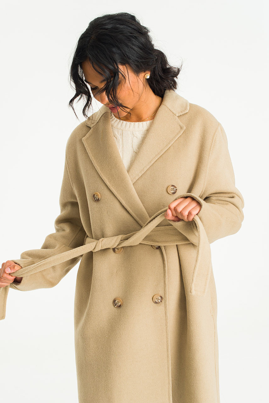 Herst Semaless Robe Coat, Khaki Beige