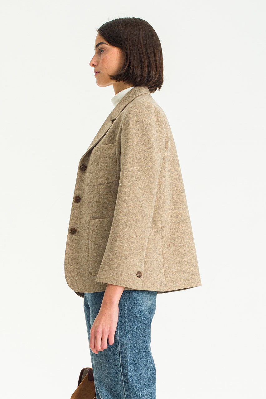 Merino Wool Jacket, Beige