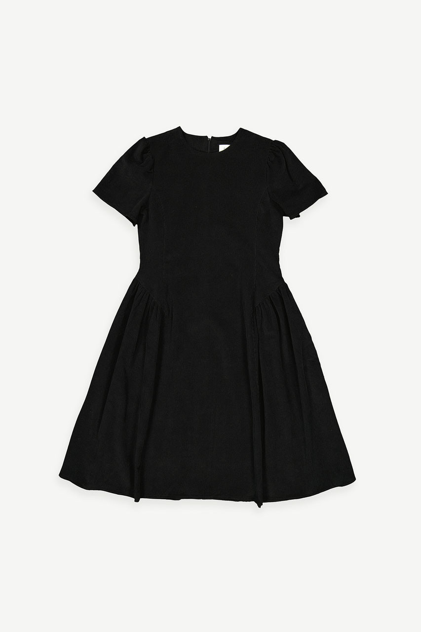 Jisu Denim Pinafore Dress, Black