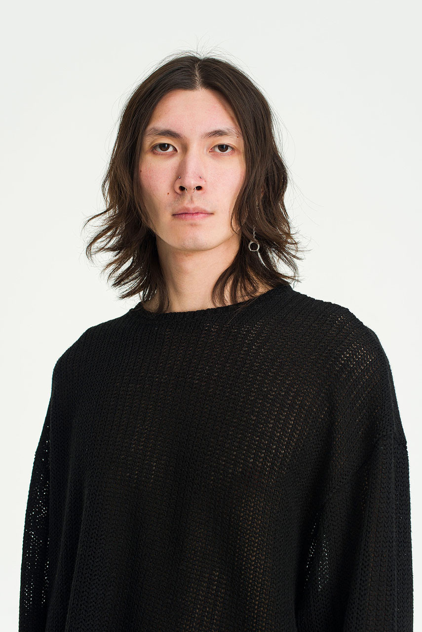 Menswear | Loose Jimmy Knit, Black