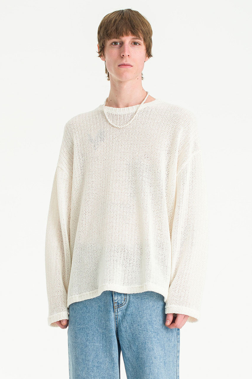 Menswear | Loose Jimmy Knit, White